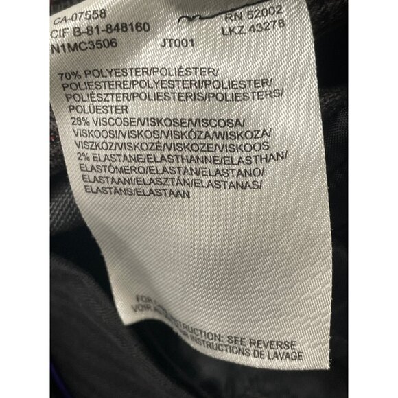 Womens Gray Plaid Straight-Leg Dress Pants By Mexx Size 10 - Picture 7 of 8